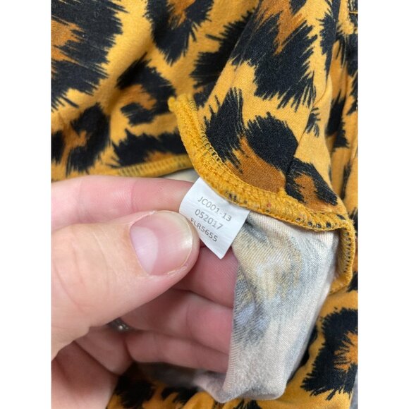 LuLaRoe Leggings Women's Tall & Curvy Mustard Black Cheetah Polyester Stretch - Picture 11 of 12